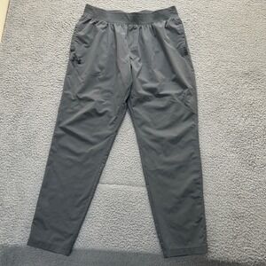Under Armour Training Pants Mens XL Gray Fitted‎ Athletic Golf Drawstring Waist